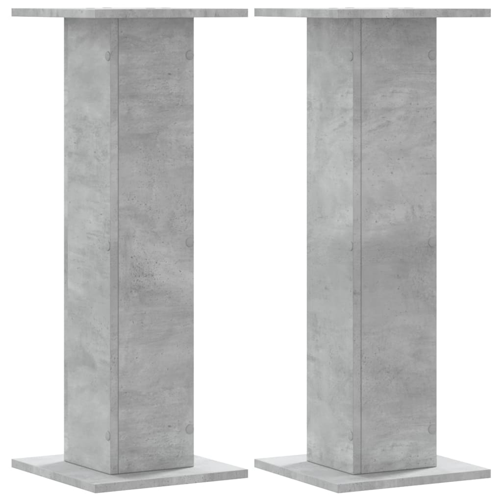 plantestativer 2 stk. 30x30x80 cm konstrueret træ betongrå