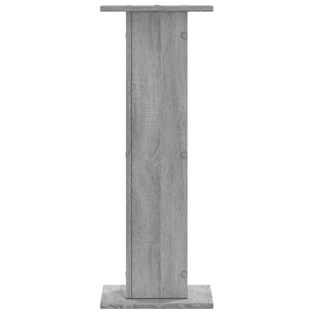 plantestativer 2 stk. 30x30x80 cm konstrueret træ grå sonoma-eg