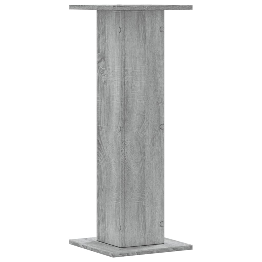 plantestativer 2 stk. 30x30x80 cm konstrueret træ grå sonoma-eg