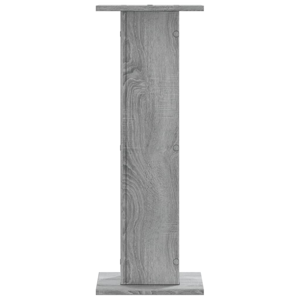 plantestativer 2 stk. 30x30x80 cm konstrueret træ grå sonoma-eg