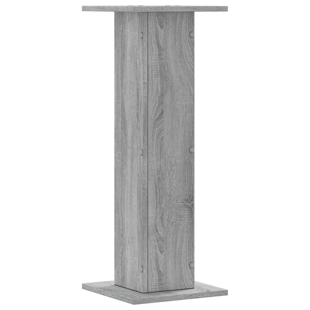 plantestativer 2 stk. 30x30x80 cm konstrueret træ grå sonoma-eg