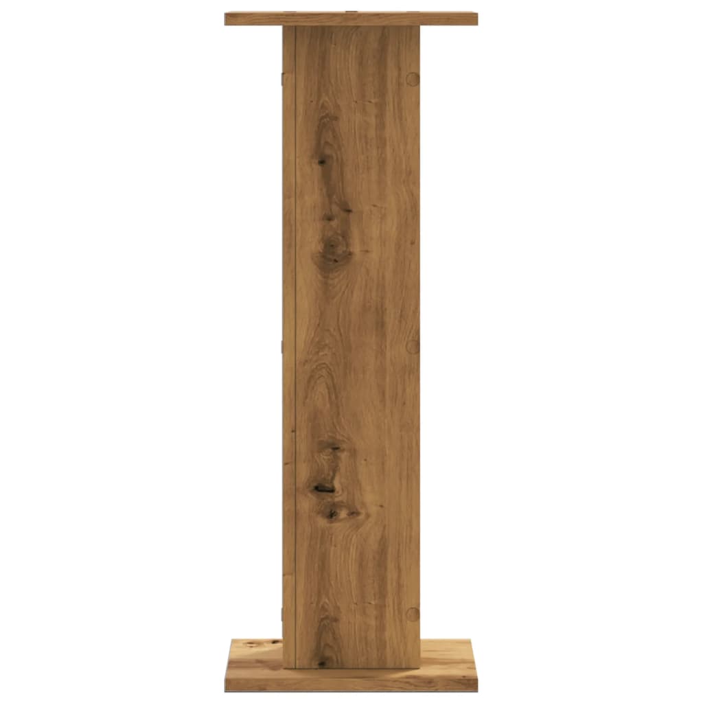plantestativer 2 stk. 30x30x80 cm konstrueret træ egetræsfarve