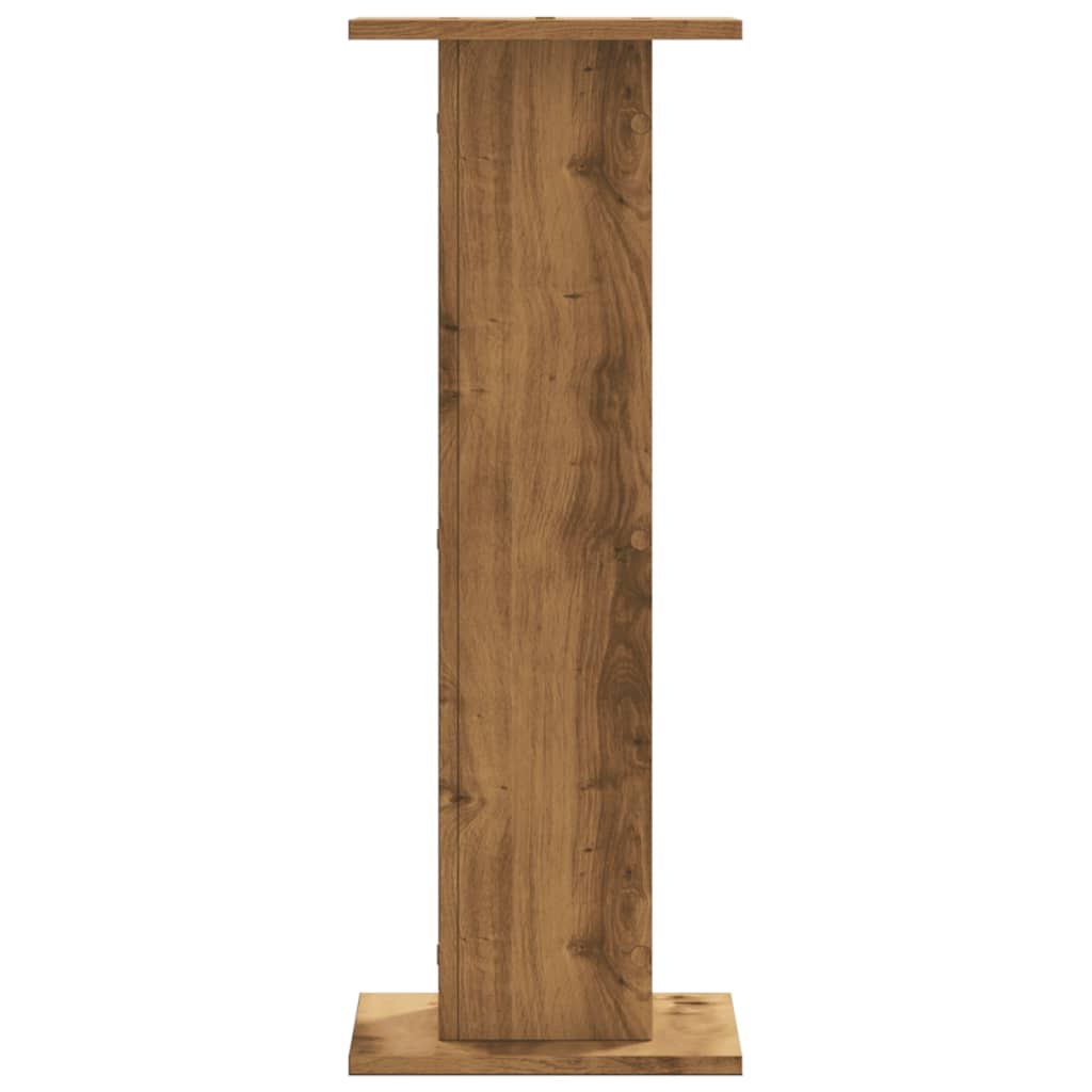 plantestativer 2 stk. 30x30x80 cm konstrueret træ egetræsfarve