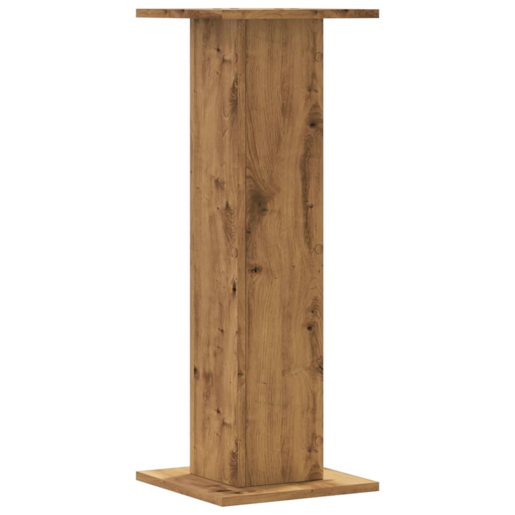 plantestativer 2 stk. 30x30x80 cm konstrueret træ egetræsfarve