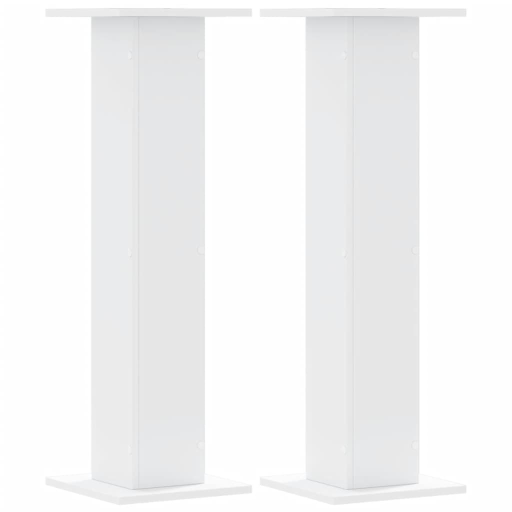 plantestativer 2 stk. 30x30x95 cm konstrueret træ hvid