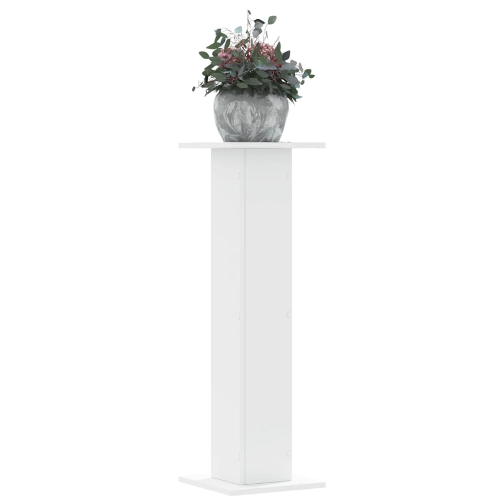 plantestativer 2 stk. 30x30x95 cm konstrueret træ hvid