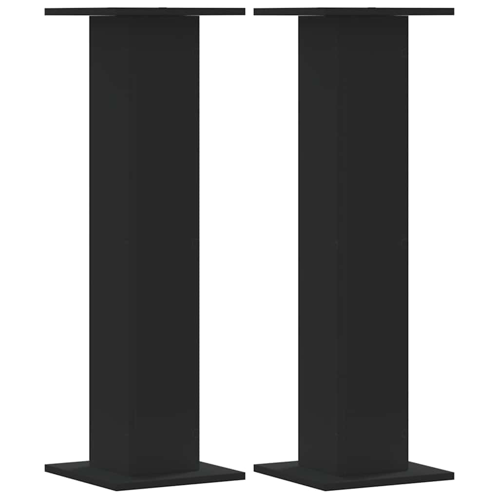 plantestativer 2 stk. 30x30x95 cm konstrueret træ sort