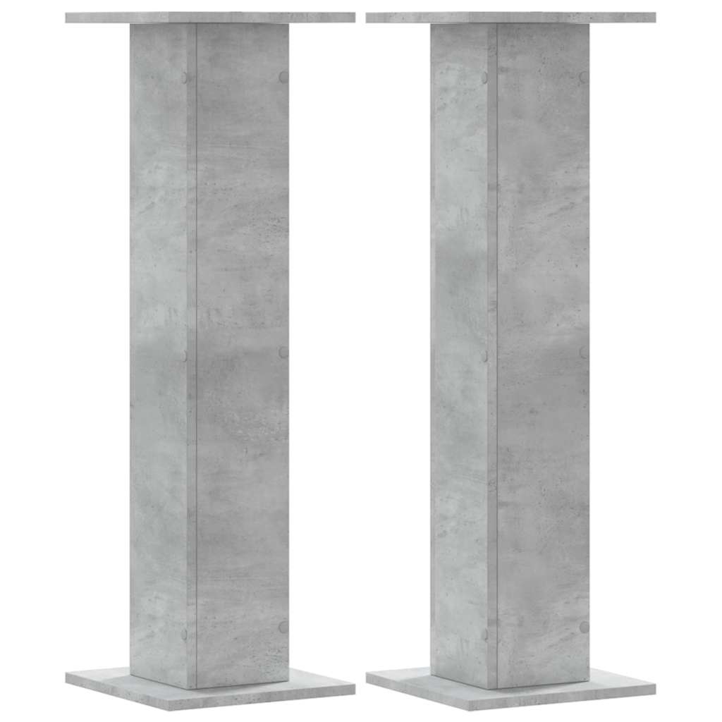 plantestativer 2 stk. 30x30x95 cm konstrueret træ betongrå