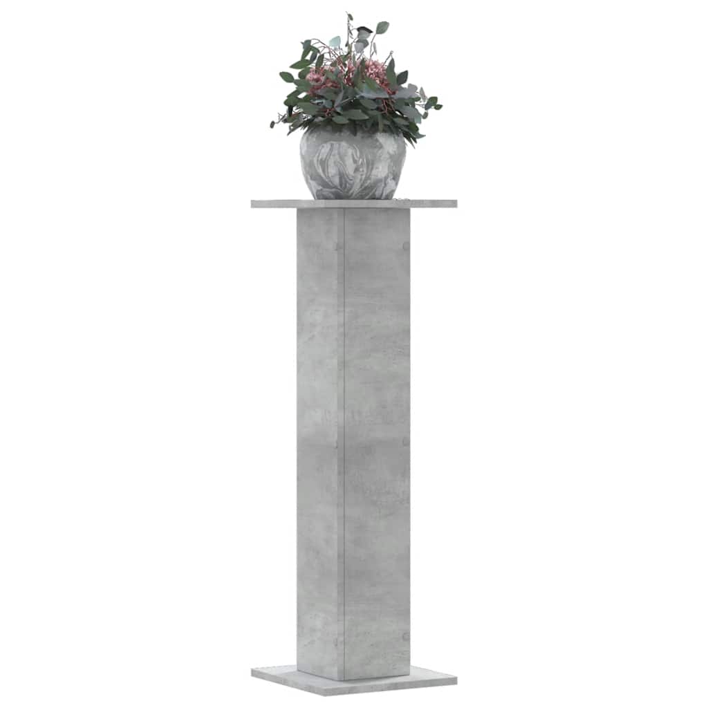 plantestativer 2 stk. 30x30x95 cm konstrueret træ betongrå