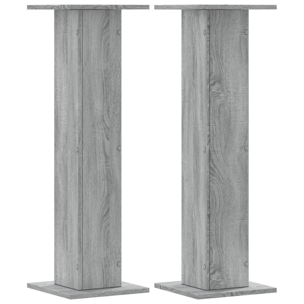 plantestativer 2 stk. 30x30x95 cm konstrueret træ grå sonoma-eg