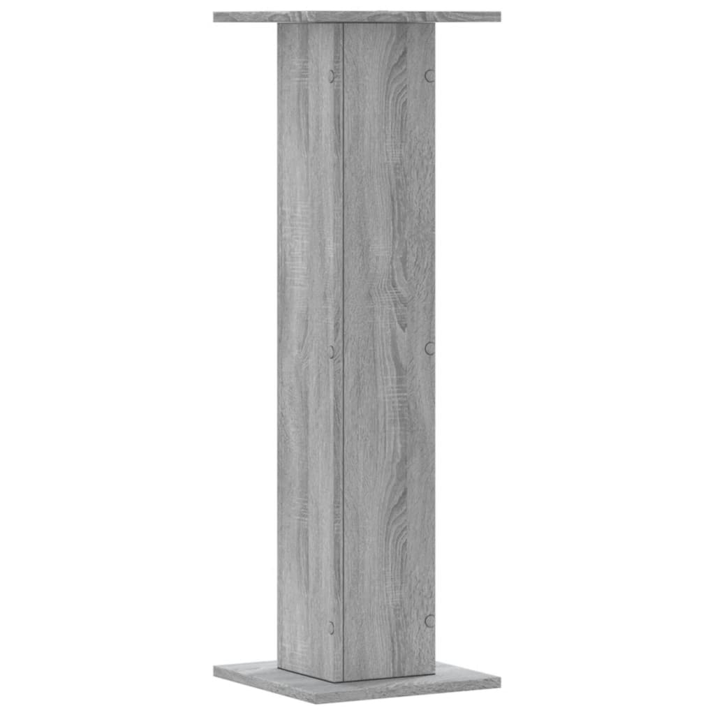 plantestativer 2 stk. 30x30x95 cm konstrueret træ grå sonoma-eg