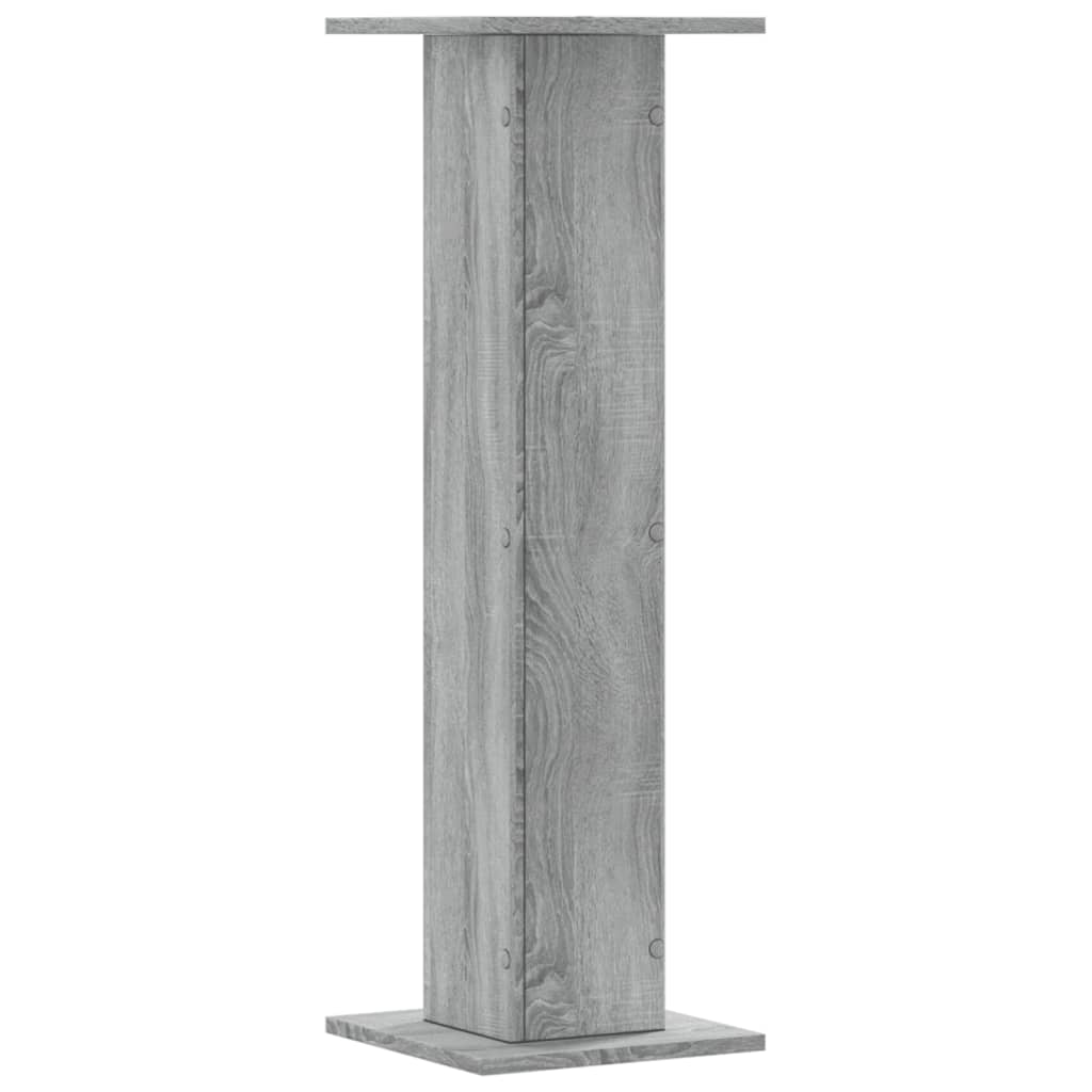 plantestativer 2 stk. 30x30x95 cm konstrueret træ grå sonoma-eg
