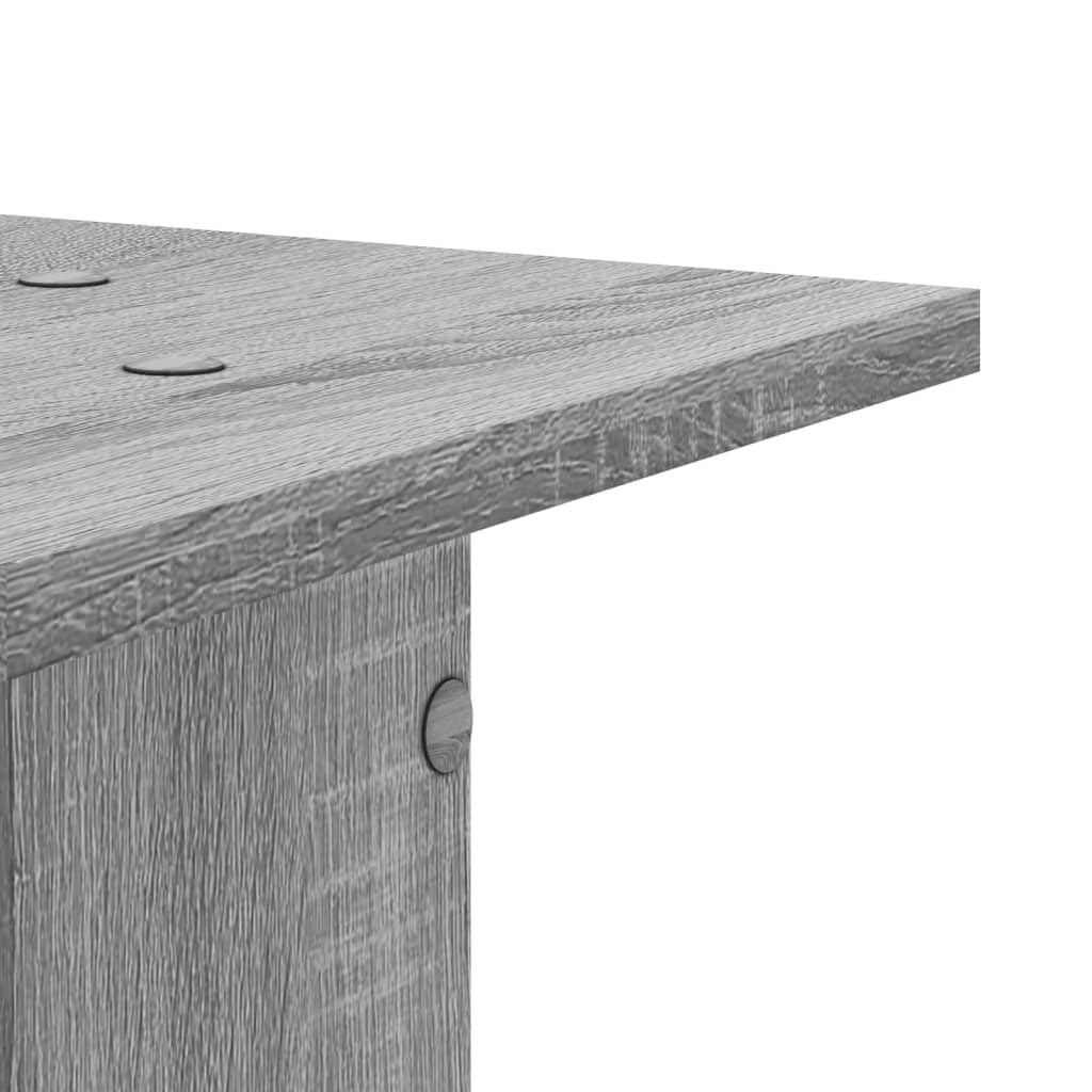 plantestativer 2 stk. 30x30x95 cm konstrueret træ grå sonoma-eg