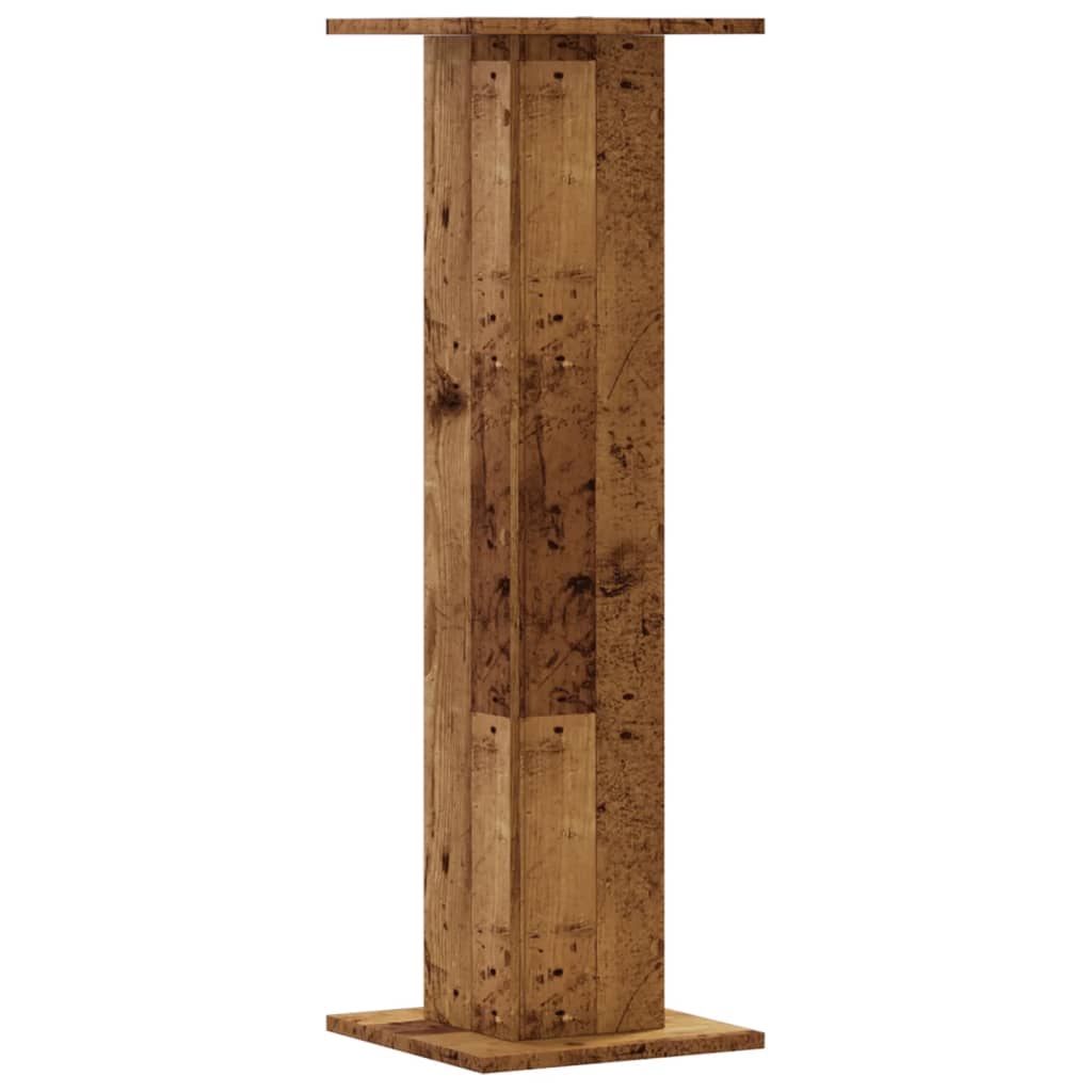 plantestativer 2 stk. 30x30x95 cm konstrueret træ antikt træ