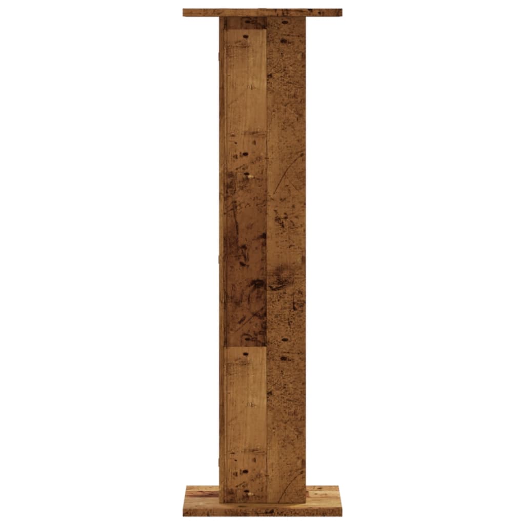 plantestativer 2 stk. 30x30x95 cm konstrueret træ antikt træ