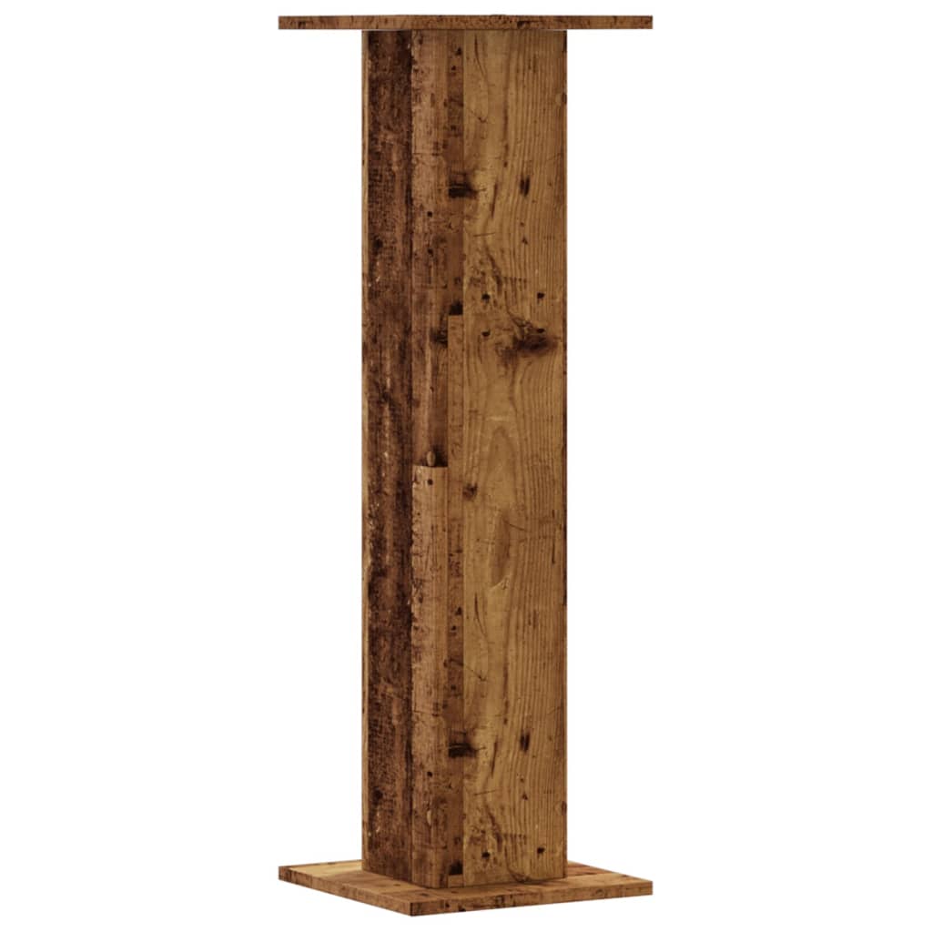 plantestativer 2 stk. 30x30x95 cm konstrueret træ antikt træ
