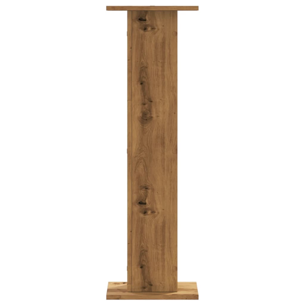 plantestativer 2 stk. 30x30x95 cm konstrueret træ egetræsfarve