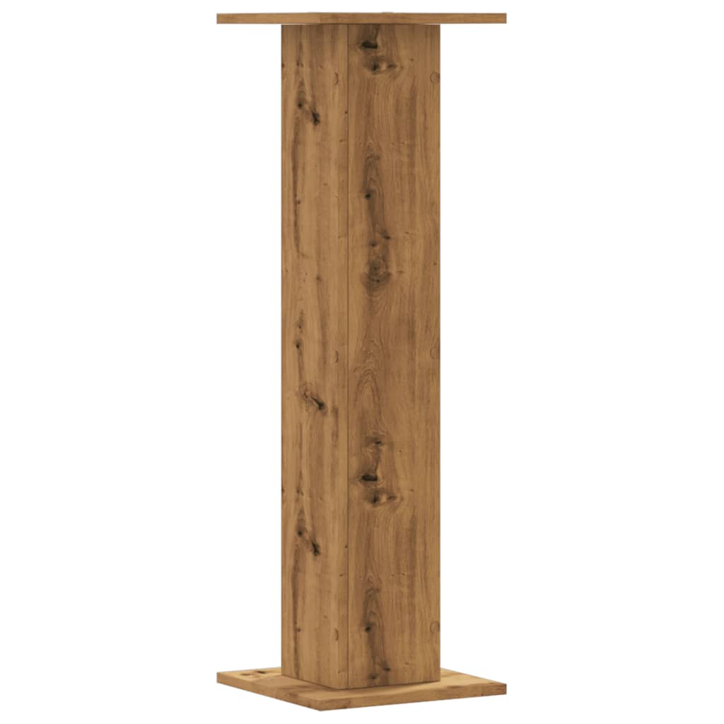 plantestativer 2 stk. 30x30x95 cm konstrueret træ egetræsfarve