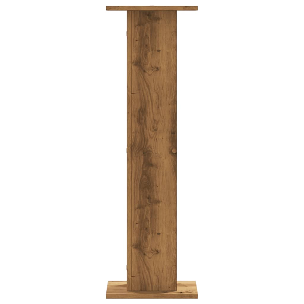 plantestativer 2 stk. 30x30x95 cm konstrueret træ egetræsfarve