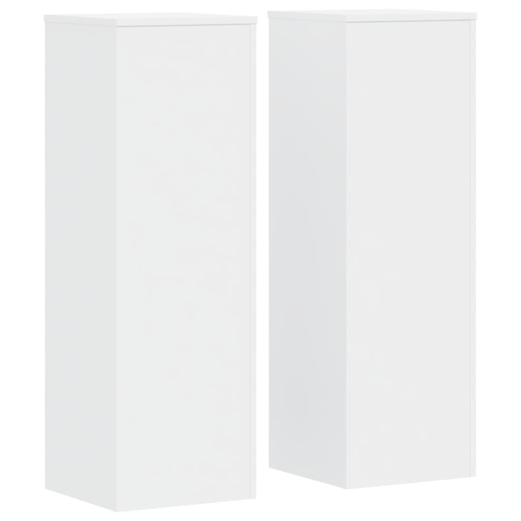 plantestativer 2 stk. 33x33x100 cm konstrueret træ hvid