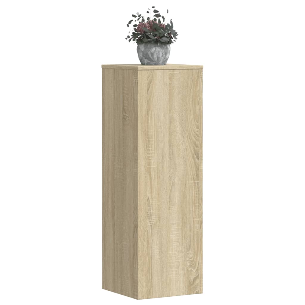 plantestativer 2 stk. 33x33x100 cm konstrueret træ sonoma-eg