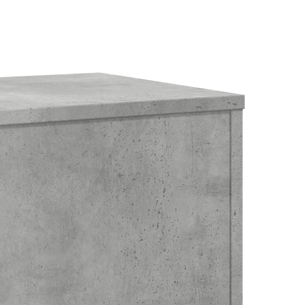 Planteholder 2 stk. Betongrå 33 x 33 x 100 cm Konstrueret træ
