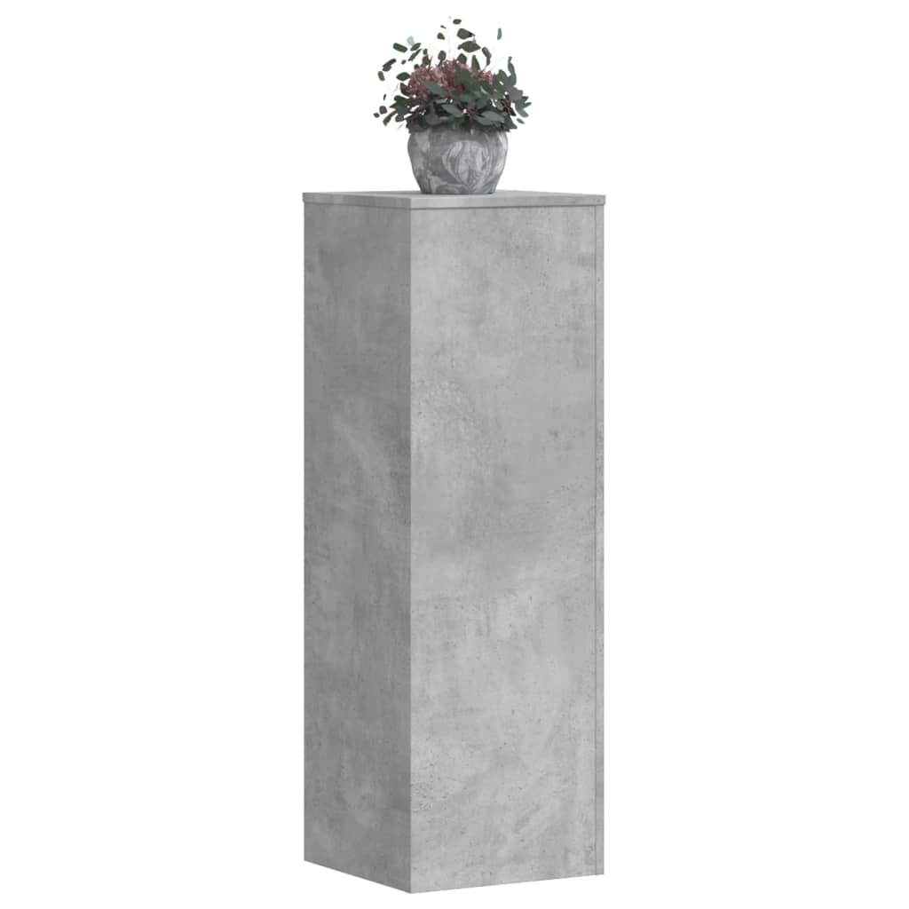 Planteholder 2 stk. Betongrå 33 x 33 x 100 cm Konstrueret træ