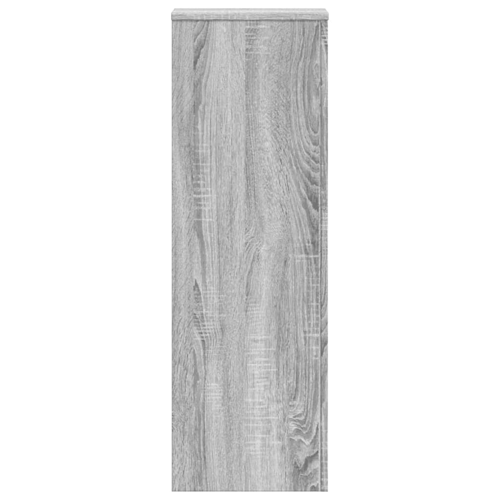 plantestativer 2 stk. 33x33x100cm konstrueret træ grå sonoma-eg