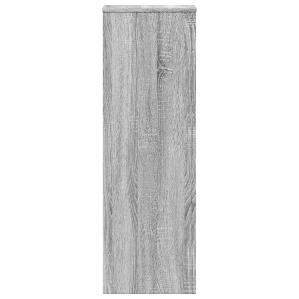 plantestativer 2 stk. 33x33x100cm konstrueret træ grå sonoma-eg