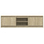 tv-bord med LED-lys 180x34x50 cm konstrueret træ sonoma-eg
