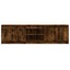 tv-bord m. LED-lys 180x34x50 cm konstrueret træ røget eg