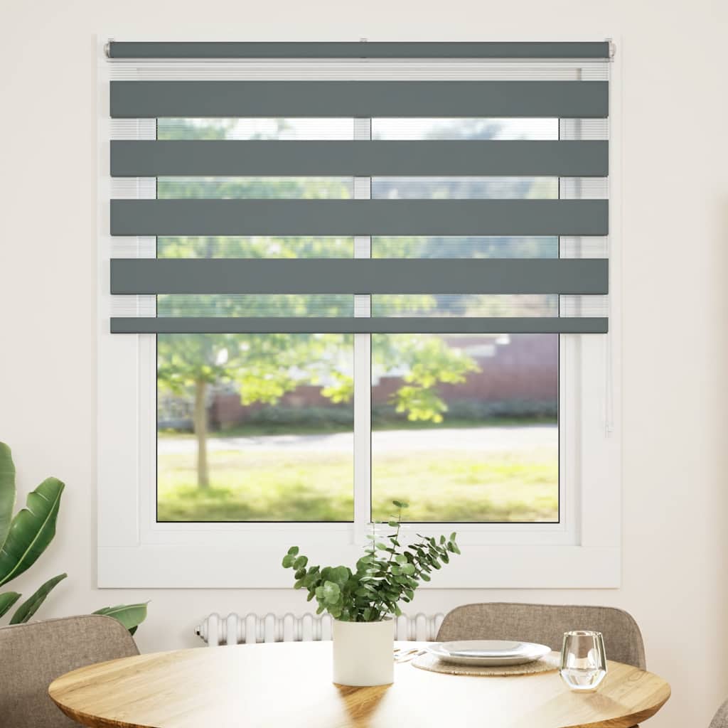 zebragardin mørkegrå 120x100 cm stofbredde 115,9 cm polyester