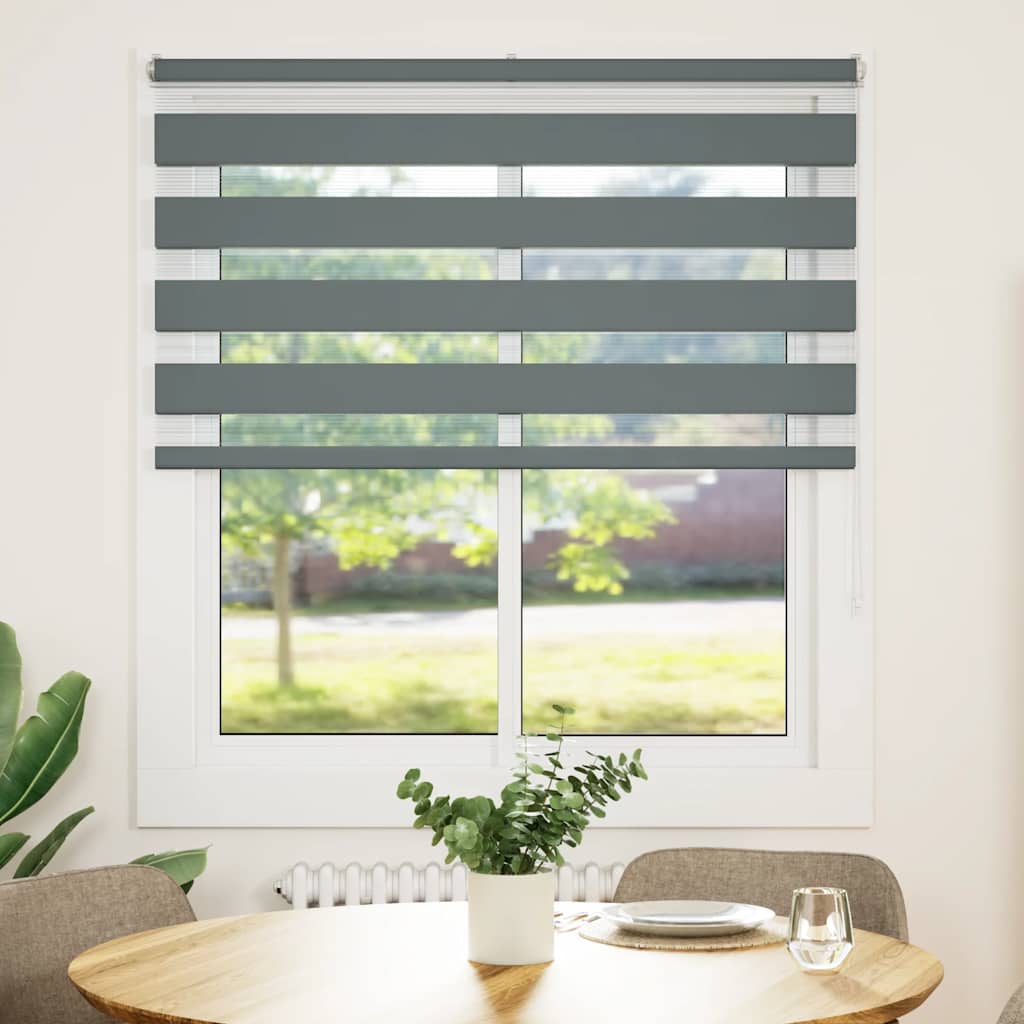 zebragardin mørkegrå 125x100 cm stofbredde 120,9 cm polyester