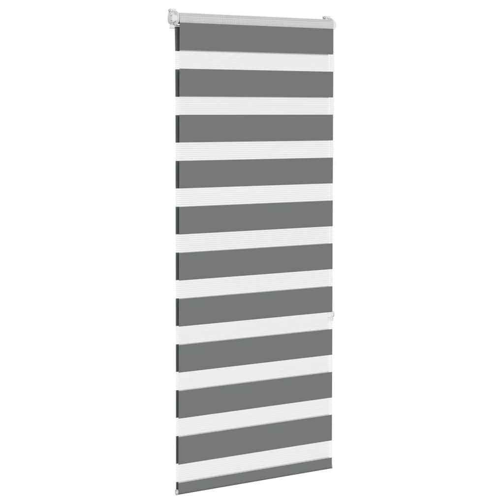 zebragardin mørkegrå 55x150 cm stofbredde 50,9 cm polyester