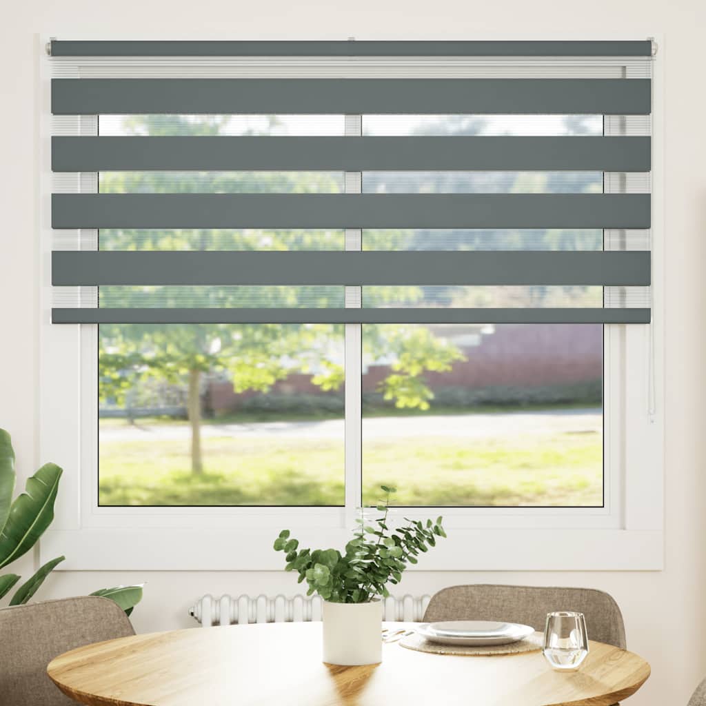 zebragardin mørkegrå 160x150 cm stofbredde 155,9 cm polyester