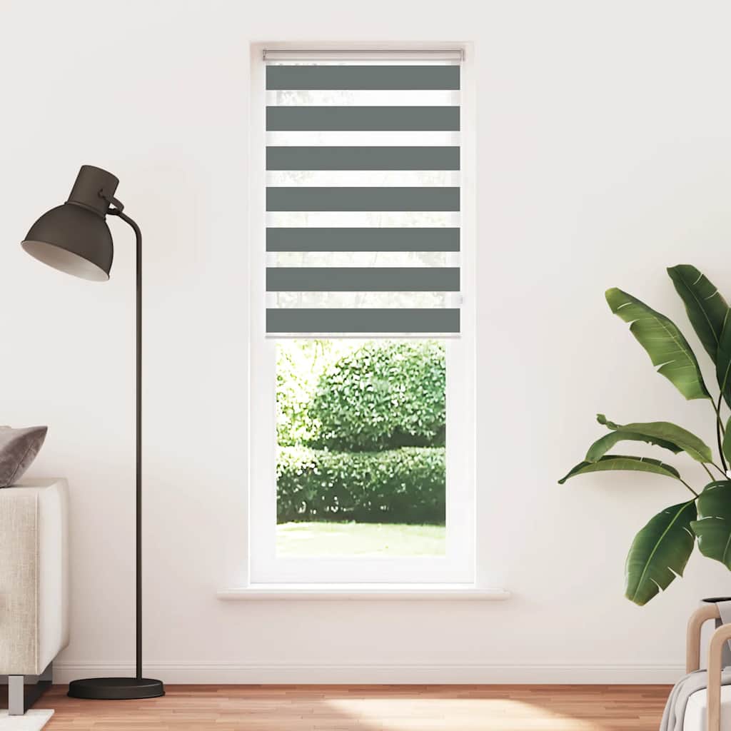 zebragardin mørkegrå 75x200 cm stofbredde 70,9 cm polyester
