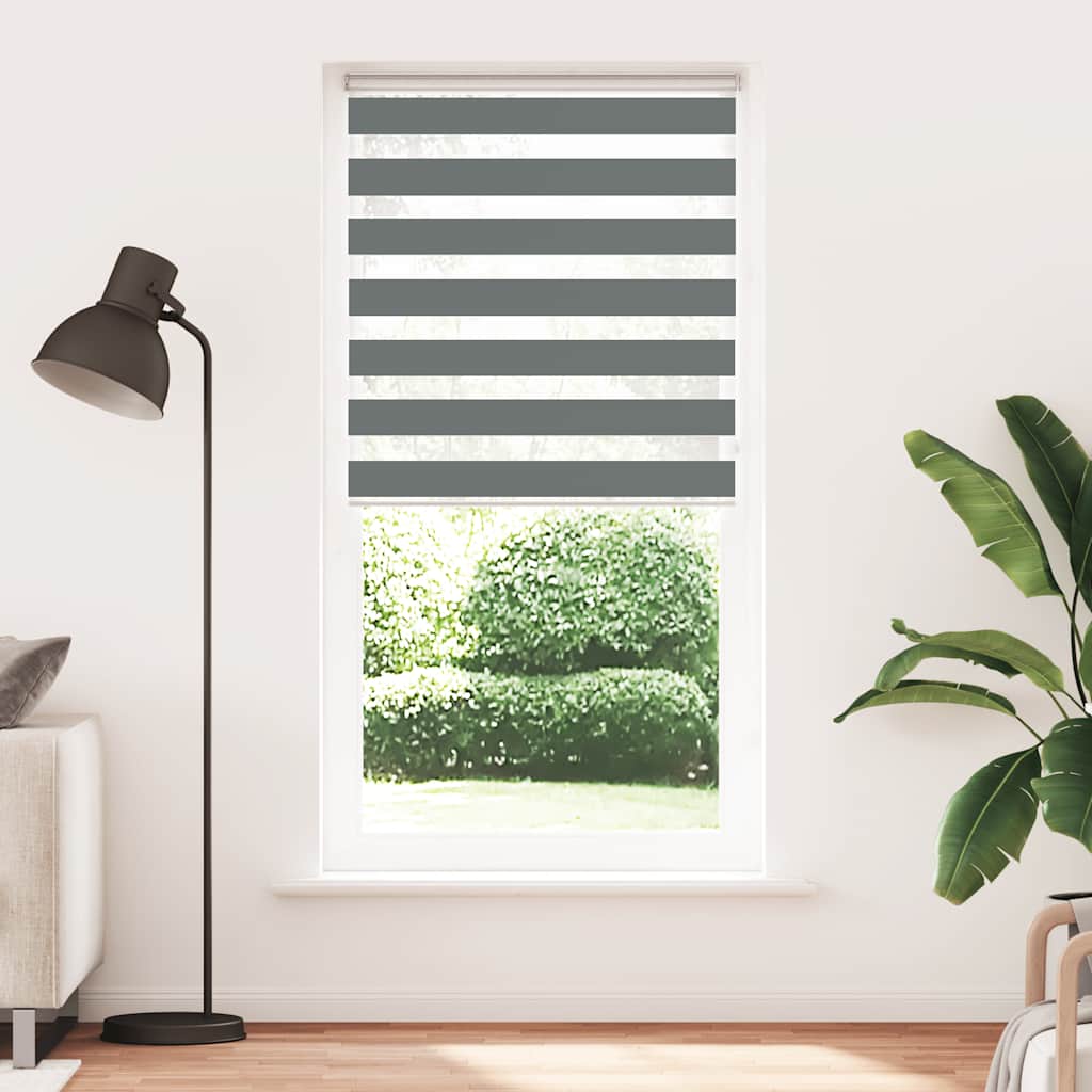 zebragardin mørkegrå 95x200 cm stofbredde 90,9 cm polyester