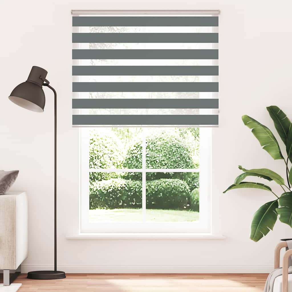 zebragardin mørkegrå 145x200 cm stofbredde 140,9 cm polyester