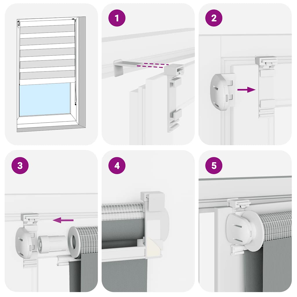 zebragardin mørkegrå 70x230 cm stofbredde 65,9 cm polyester