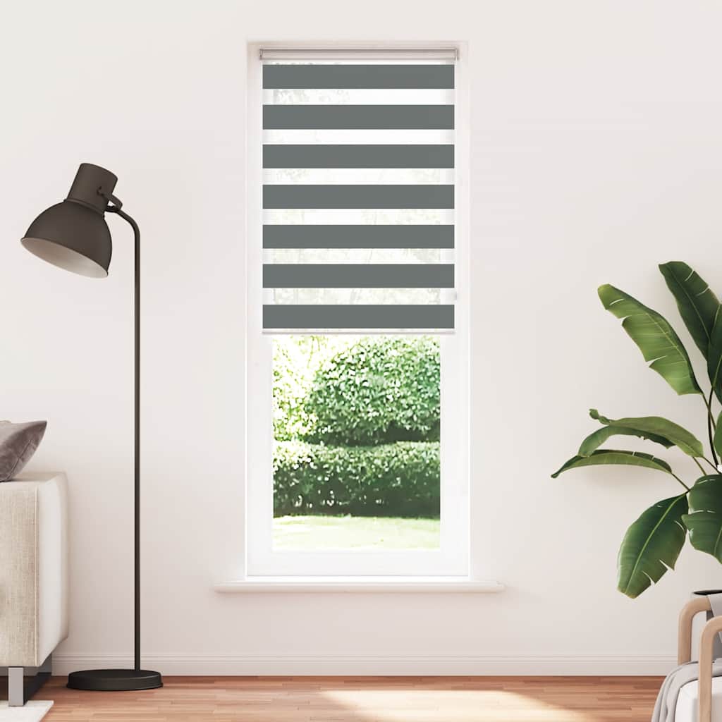 zebragardin mørkegrå 75x230 cm stofbredde 70,9 cm polyester
