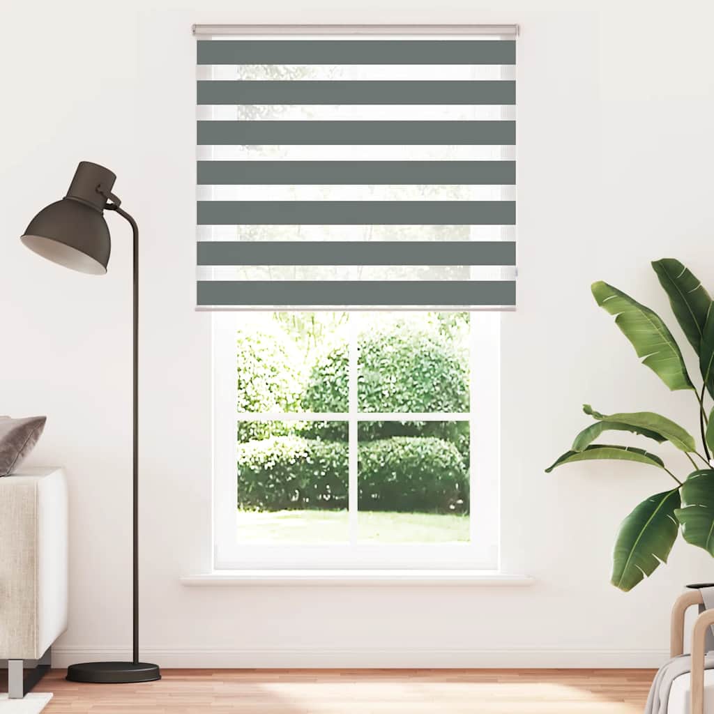 zebragardin mørkegrå 125x230 cm stofbredde 120,9 cm polyester
