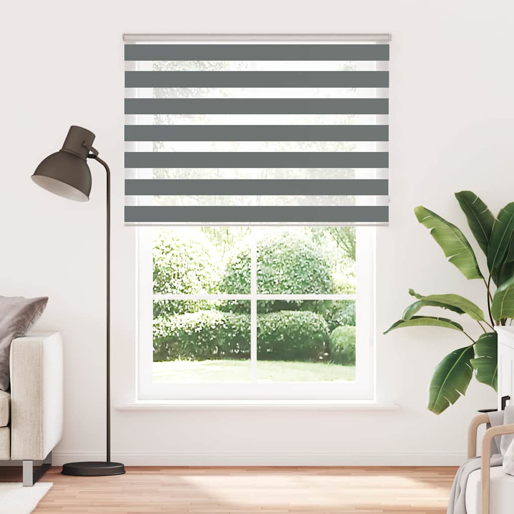 zebragardin mørkegrå 155x230 cm stofbredde 150,9 cm polyester