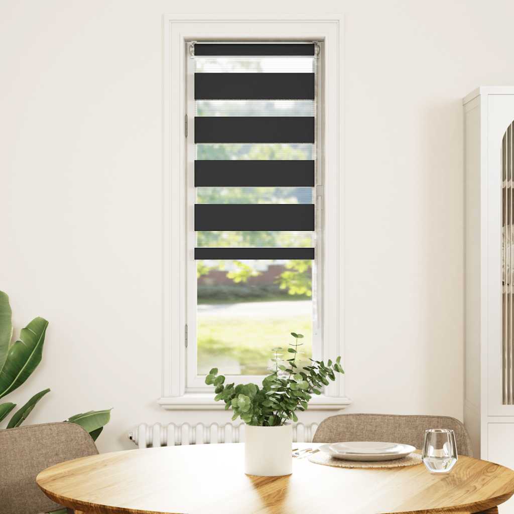 zebragardin sort 45x100 cm stofbredde 40,9 cm polyester