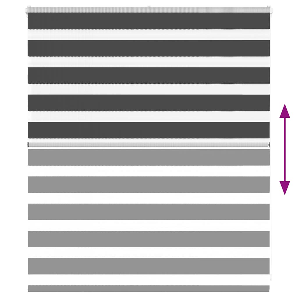 zebragardin sort 125x100 cm stofbredde 120,9 cm polyester