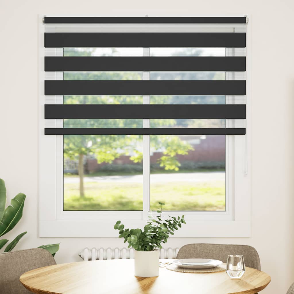 zebragardin sort 130x100 cm stofbredde 125,9 cm polyester