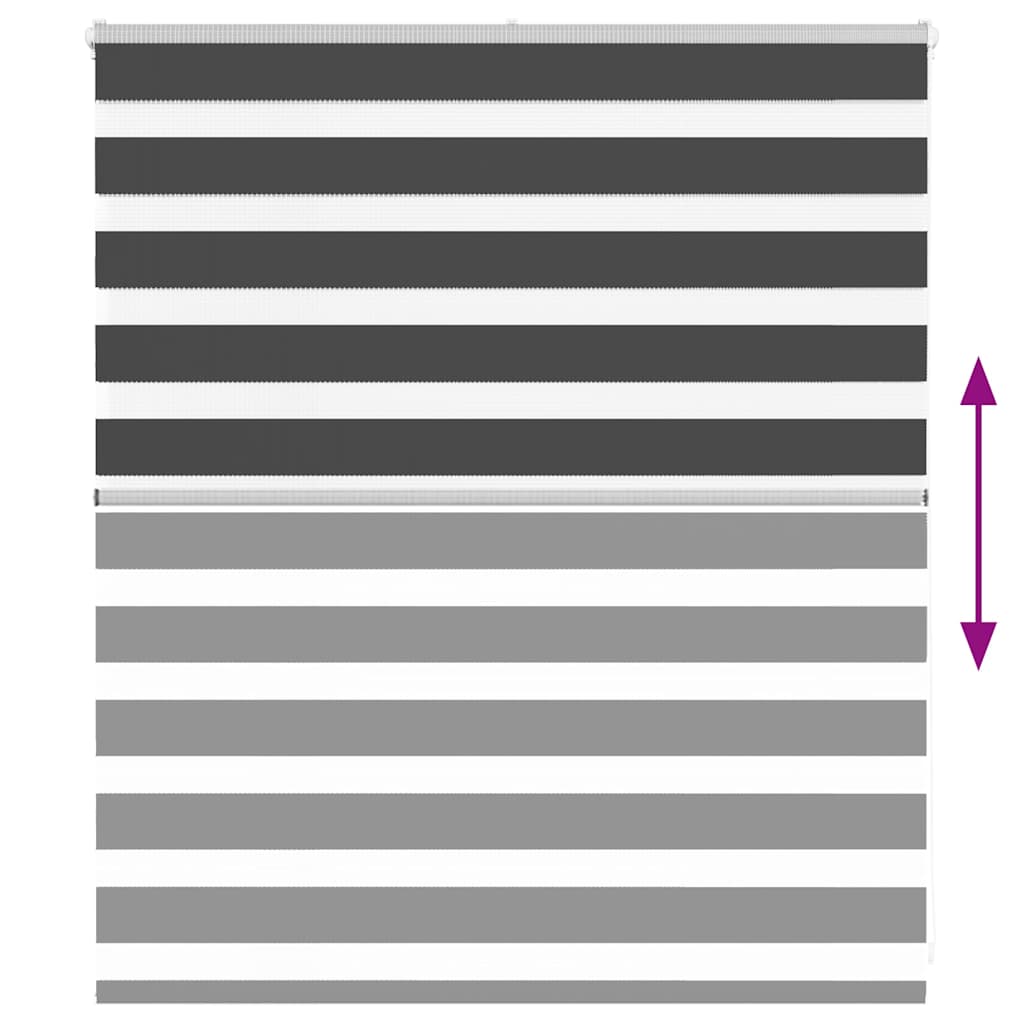 zebragardin sort 130x100 cm stofbredde 125,9 cm polyester