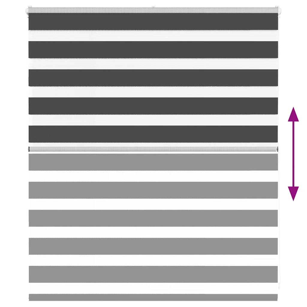 zebragardin 135x100 cm stofbredde 130,9 cm polyester sort