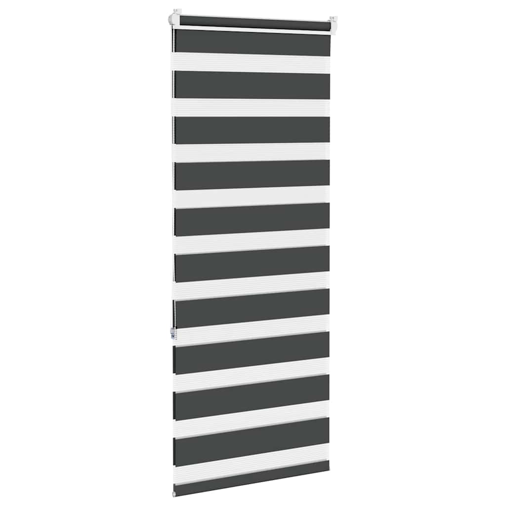 zebragardin sort 65x150 cm stofbredde 60,9 cm polyester