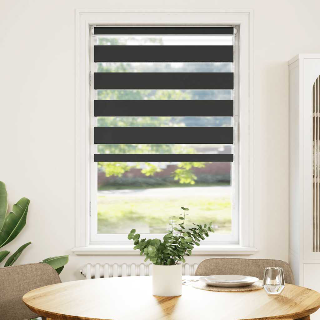 zebragardin sort 85x150 cm stofbredde 80,9 cm polyester
