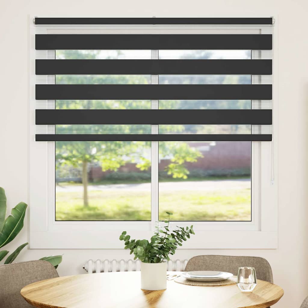 zebragardin sort 145x150 cm stofbredde 140,9 cm polyester